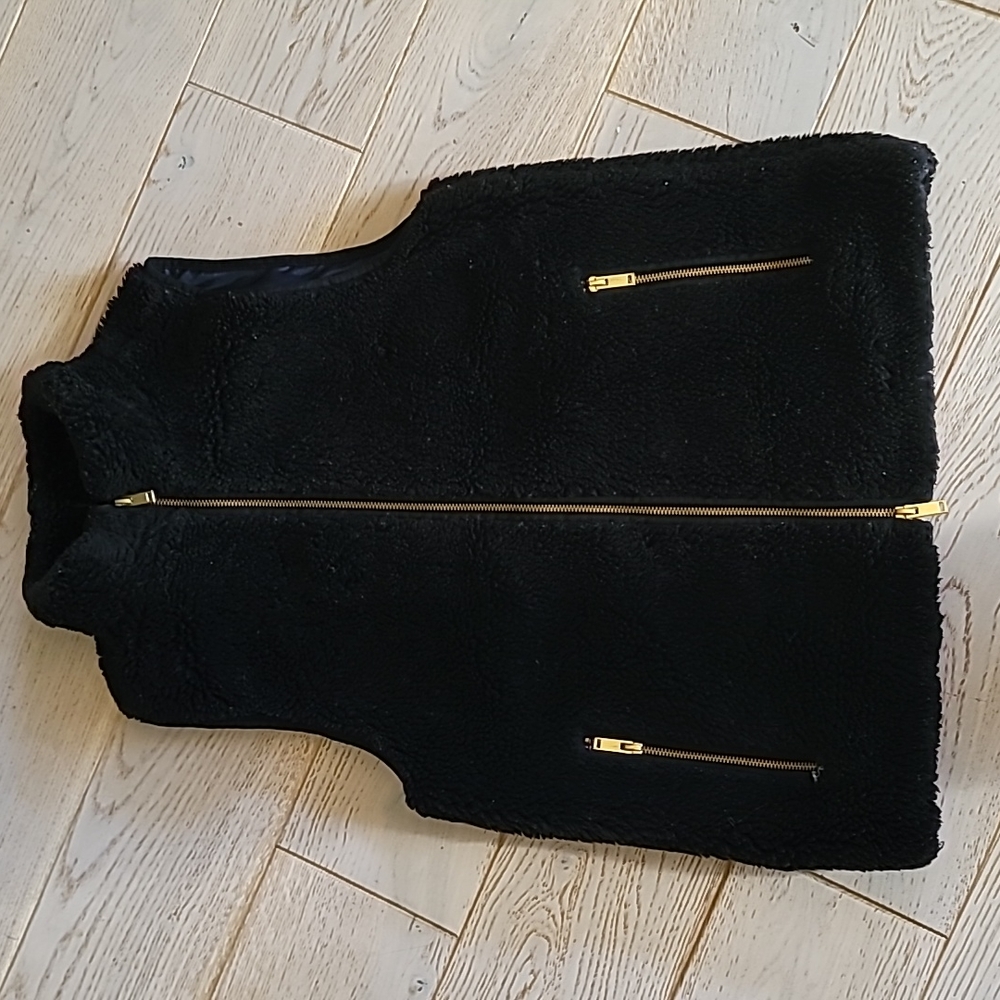 J. Crew Black Vest with Gold Accents